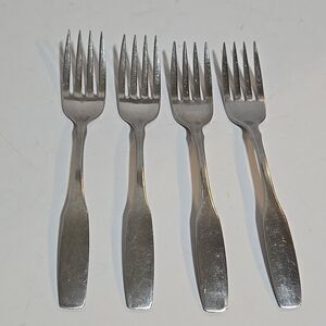 Oneida Community Stainless Paul Revere Set Of 4 Salad Forks 6 1/2" Combine Ship